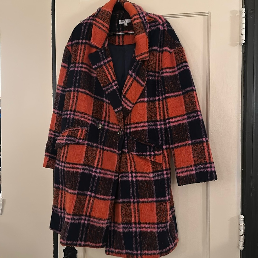 Polagram Coat - check pattern
